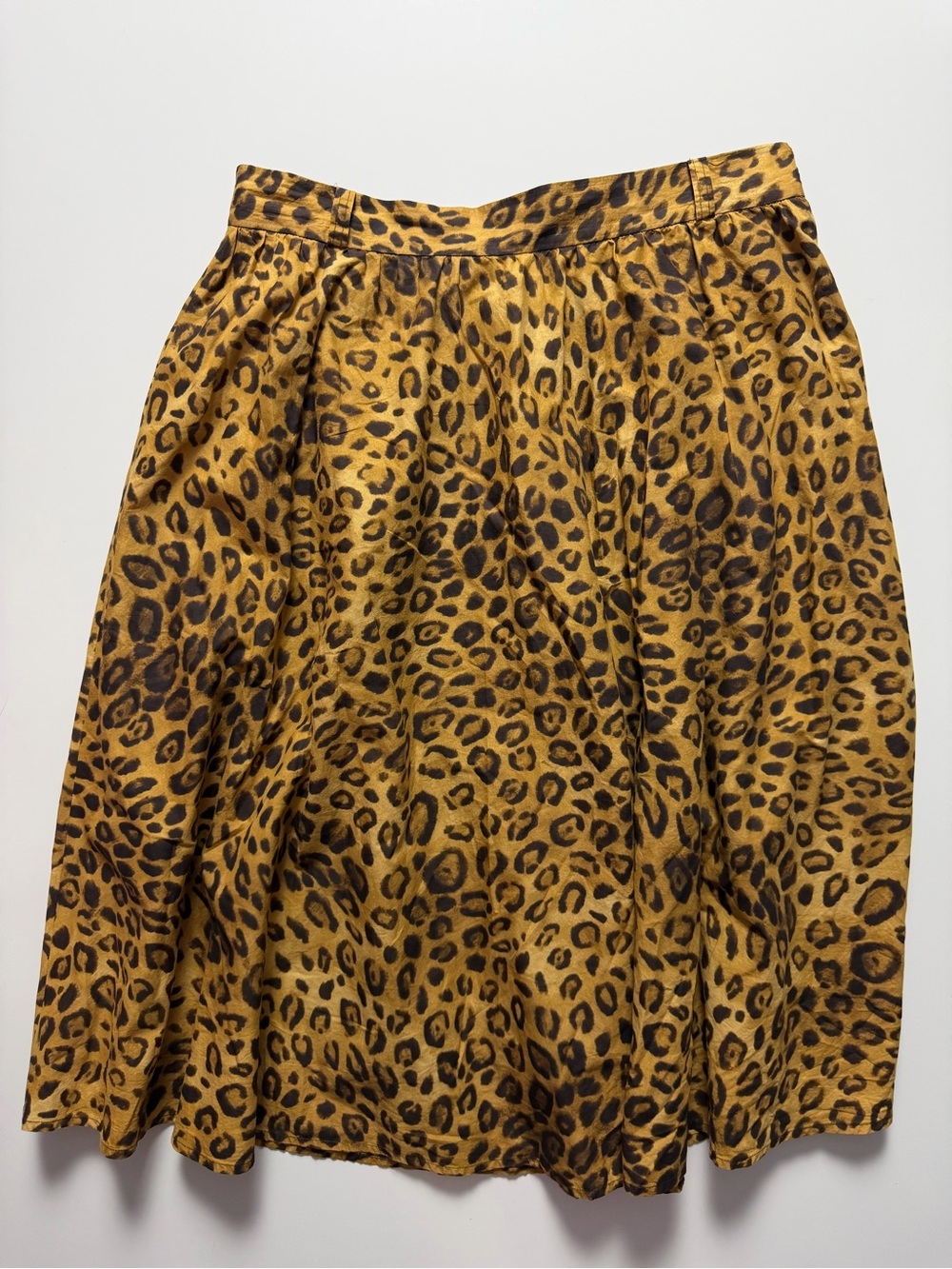 Jones New York Signature Leopard Print Cotton Midi Skirt, Size 12